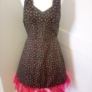 🍒Rockabilly Polka Dot Cherry Dress with Tulle/Retro/PIN UP🍒